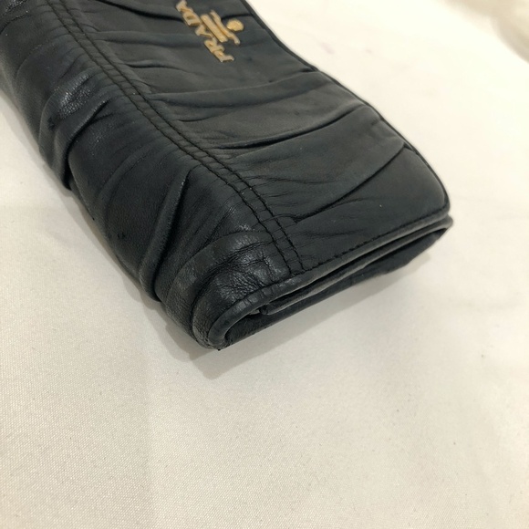 Prada Black Flap Long Wallet Sku#84401 (gently used) - Picture 6 of 15